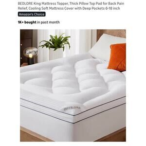 King size mattress, protector.